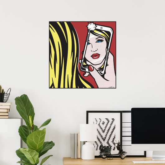 Poster Fille avec caméra (Bureau à domicile)