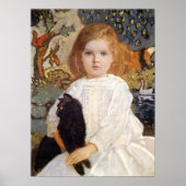 Poster Fille avec chat noir, John Duncan (Devant)