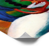 Poster Fille avec Chat peinture par Franz Marc (Coin)