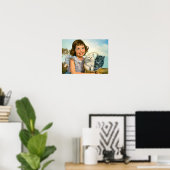 Poster Fille avec chatons (Bureau à domicile)