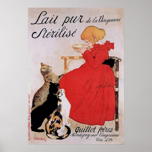 Poster Fille avec chats, Alexandre Steinlen (Devant)
