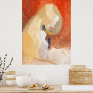 Poster Fille avec cheveux blonds par Helene Schjerfbeck