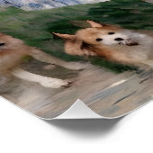 Poster Fille avec des chiens (Coin)