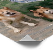 Poster Fille avec des chiens (Coin)