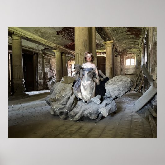 Poster Fille avec des jouets (Devant)