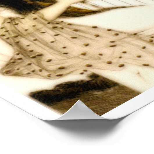 Poster Fille avec harpe (Coin)