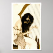 Poster Fille avec harpe (Devant)