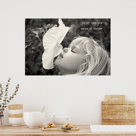 Poster fille avec hibiscus (Cuisine)