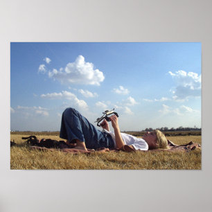 Poster Fille avec le cerf-volant