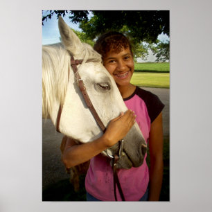 Poster Fille avec le cheval