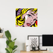 Poster Fille avec le ruba de roy lichtenstein (Bureau à domicile)