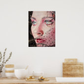 Poster Fille Avec Le Voile Spotty Imprimer (Cuisine)