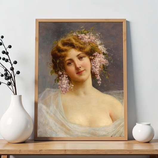 Poster Fille avec Lilacs, Achille Beltrame Art