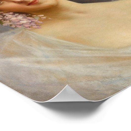 Poster Fille avec Lilacs, Achille Beltrame Art (Coin)