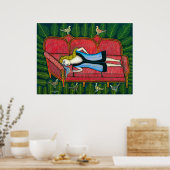 Poster Fille avec pigeons | Morris Hirshfield | (Cuisine)