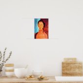 Poster Fille avec Pigtails, Modigliani (Cuisine)