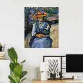 Poster Fille avec poupée - Paul Cezanne - c1902 (Bureau à domicile)