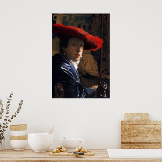 Poster Fille Avec Un Casquette Rouge (Cuisine)