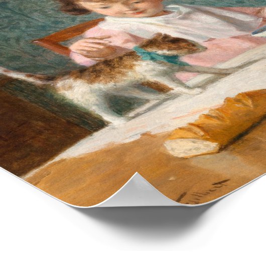 Poster Fille avec un chat | Victor Gabriel Gilbert (Coin)