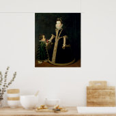 Poster Fille avec un nain, pensé comme un portrait (Cuisine)