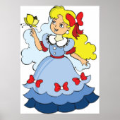 Poster Fille Avec Un Papillon (Devant)