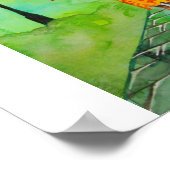 POSTER FILLE AVEC UN PARAMÈTRE ROUGE (Coin)