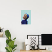 Poster Fille Avec Un Parrot Élevant (Bureau à domicile)