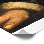 Poster Fille avec une flûte par Johannes Vermeer (Coin)