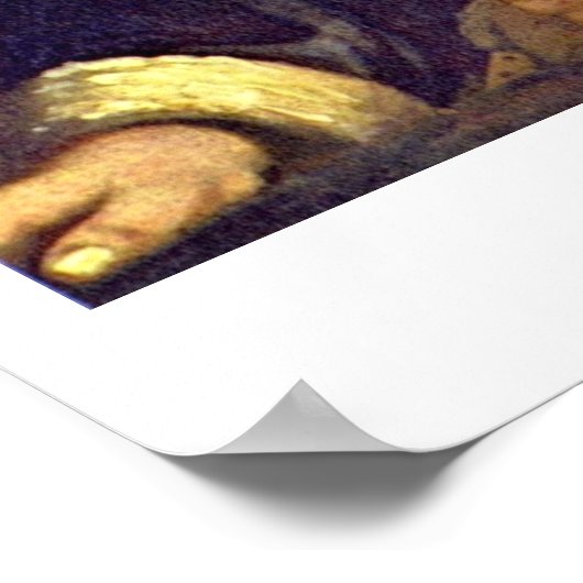 Poster Fille Avec Une Flûte Par Johannes Vermeer (Coin)