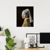 Poster Fille avec une oreille perle (Bureau à domicile)
