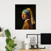 Poster Fille avec une oreille perle (Bureau à domicile)