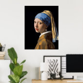 Poster Fille avec une oreille perle (Bureau à domicile)