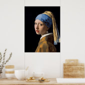 Poster Fille avec une oreille perle (Cuisine)