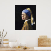 Poster Fille avec une oreille perle, Jan Vermeer (Cuisine)