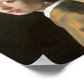 Poster Fille avec une oreille perle | Johannes Vermeer (Coin)
