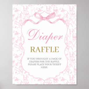 Poster Fille Baby shower de la ceinture rose