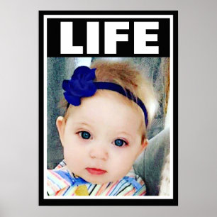 POSTER FILLE BÉBÉ BLEUE PRO-VIE VIE INFANTE