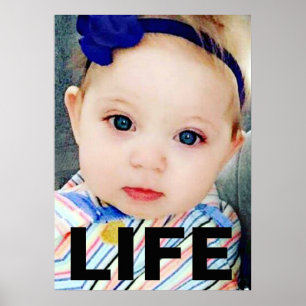 POSTER FILLE BÉBÉ PRO-VIE DROIT À LA VIE