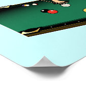 Poster Fille Billard Lumière (Coin)