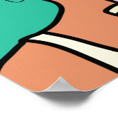 Poster Fille bubble thé ado moderne (Coin)