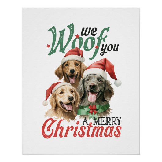Poster Fille cadeau de Noël Joyeux Noël (Devant)