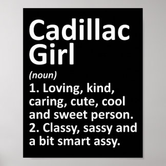 Poster Fille Cadillac Mi Michigan Ville Drôle Maison Raci