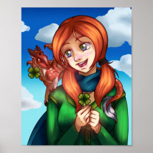 Poster Fille chanceuse