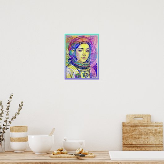 POSTER FILLE CHERCHEUSE DE FUSÉE (Cuisine)