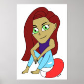 Poster fille chibi renarde (Devant)