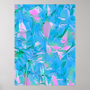 Poster Fille Chic Romantique bleu doux esthétique