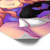 Poster Fille Coeur de bonbons rose (Coin)