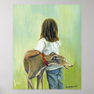 Poster "Fille copie de reproduction d'art avec de