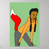 Poster fille coquine (Devant)