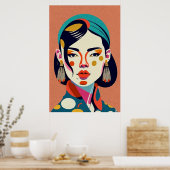 Poster fille coréenne (Cuisine)